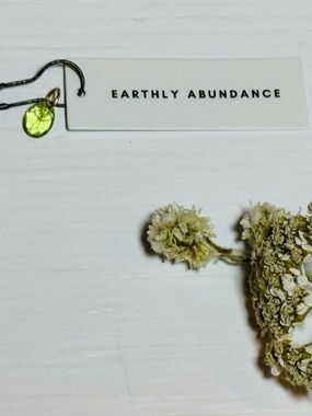Cream and Green Dried Flower Accent -